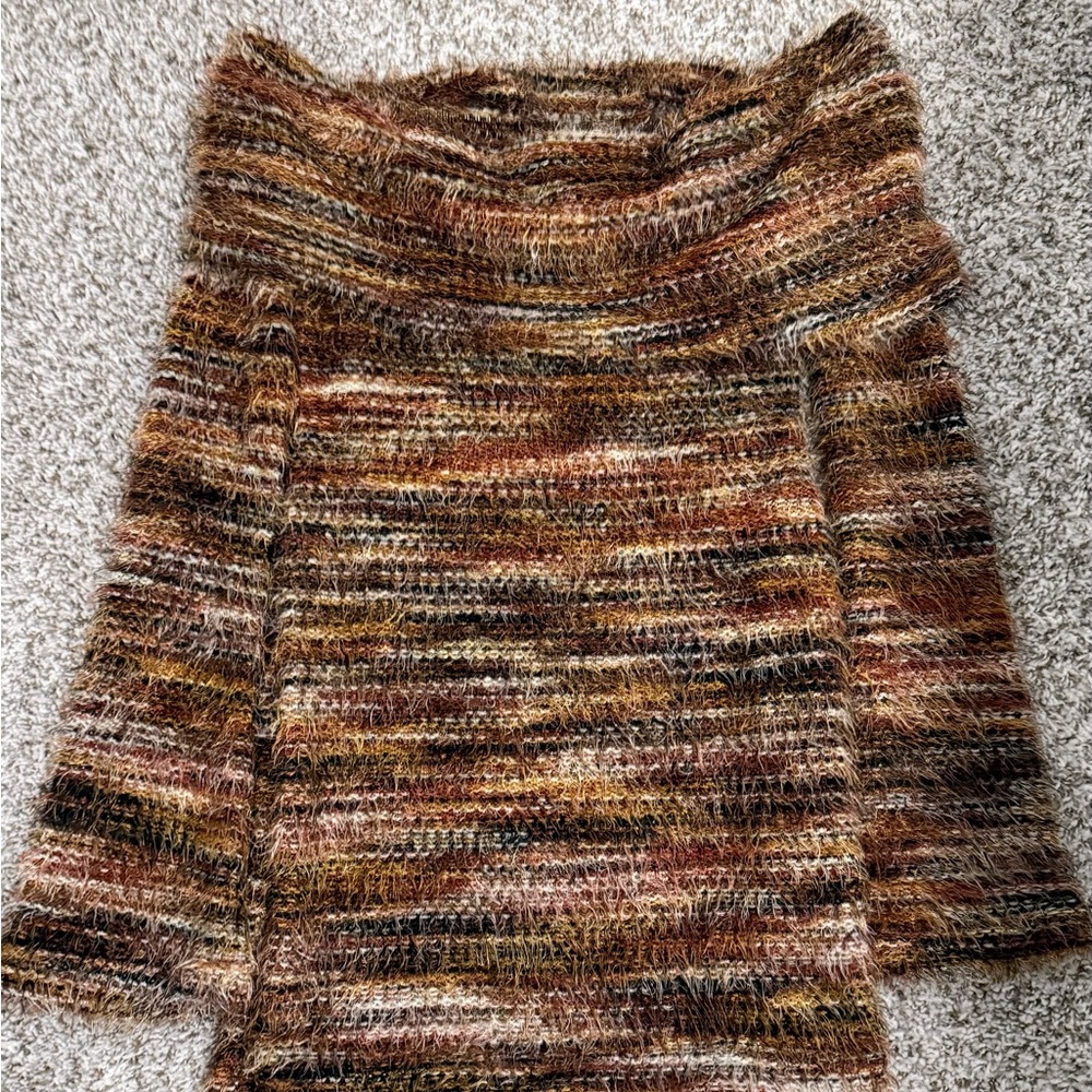 Missguided Multicolor Brown & Rust Knit Sweater Dress - Picture 2 of 3
